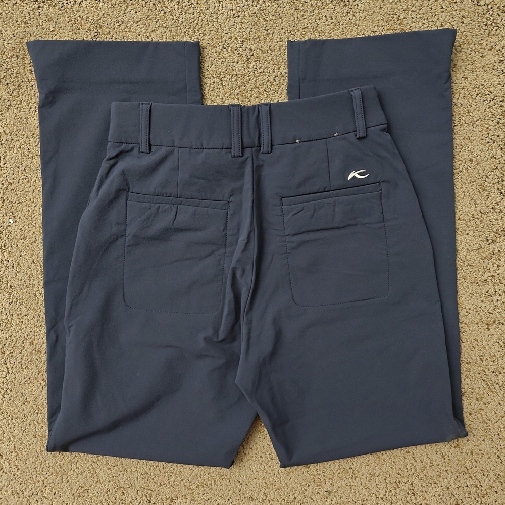 KJUS Women Collagen Straight Pants Navy Blue Slim‎ Fit Golf Trousers Size XS - Picture 6 of 14